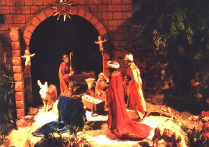 Foto der Krippe in der Barf&uuml;&szlig;erkirche