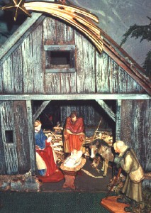 Foto der Krippe in der evang. Heilig-Kreuz-Kirche