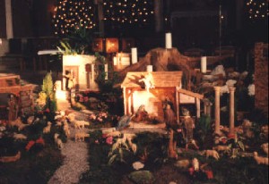 Foto der Krippe in der Herz-Jesu-Kirche