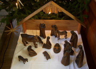 Foto der Krippe in der Paul-Gerhardt-Kirche im Hochfeld