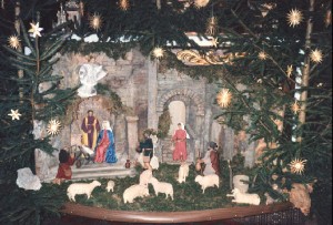 Foto der Krippe in der Lorettokapelle in Burgau