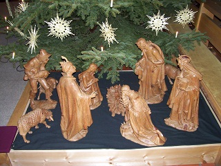 Foto der Altarkrippe in St. Andreas in Adelschlag