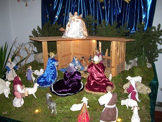 Foto der gro&szlig;en Krippe in St. Andreas in Adelschlag