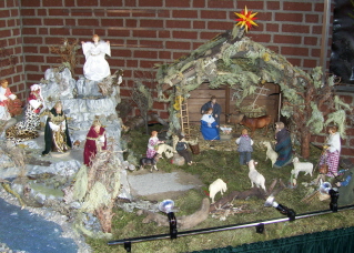 Foto der Krippe in der Dietrich-Bonh&ouml;fer-Kirche in Germaring