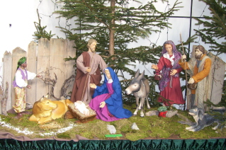 Foto der Krippe in St. C&auml;cilia in Germaring