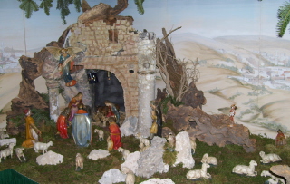 Foto der Krippe in St. Meinrad in Jedesheim