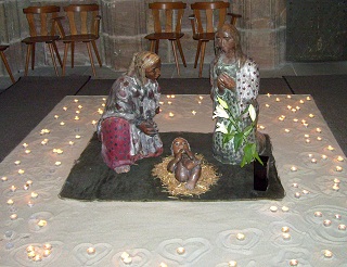 Foto der Krippe in St. Lorenz in N&uuml;rnberg