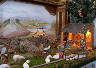 Foto der Krippe in St. Adelgundis in Anhausen
