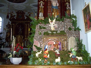 Foto der Krippe in St. Blasius in Hirblingen