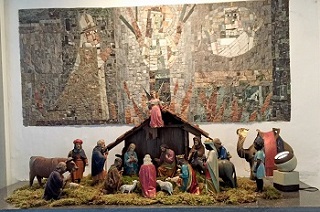Foto der Krippe im Haus St. Paulus in Leitershofen