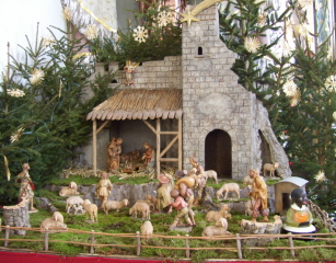 Foto der Krippe in St. Peter und Paul in Scherstetten