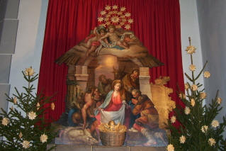 Foto der rechten Krippe in St. Felizitas in Bobingen
