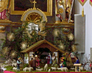 Foto der Krippe in St. Gallus in Langerringen