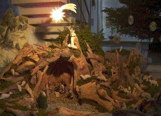 Foto der Krippe in Jesus der gute Hirte in Stettenhofen