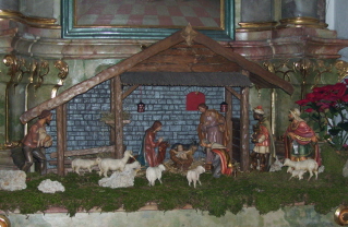 Foto der Krippe in Mari&auml; Heimsuchung in Gottmannshofen