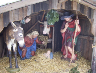Foto der Hofkrippe in der Pippingerstra&szlig;e in M&uuml;nchen