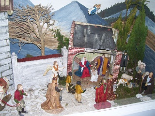 Foto der Krippe in St. Bonifaz in M&uuml;nchen