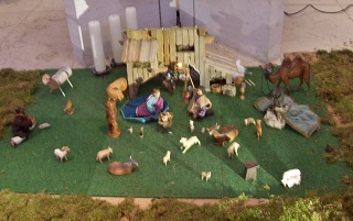 Foto der Krippe in St. Elisabeth in M&uuml;nchen