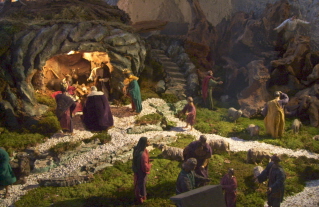 Foto der Krippe in St. Johannes Baptist in Neu-Ulm