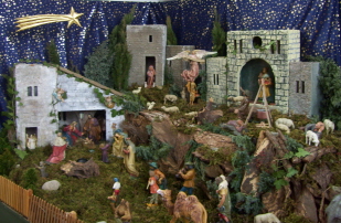 Foto der Krippe in St. Johannes Baptist in Aufheim