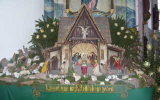 Foto der Krippe in St. Mauritius in Wallenhausen